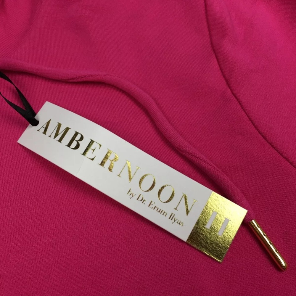 NWT AmberNoon II by Dr. Erum Ilyas SunCozy Hooded Tunic Womens Medium Pink - Picture 4 of 11